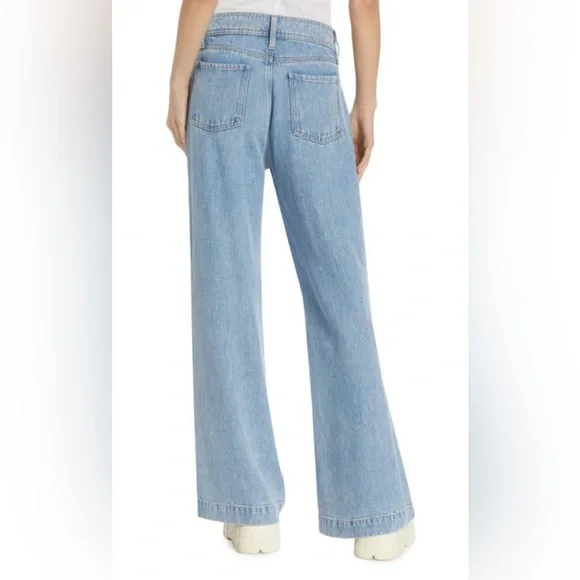 7 For All Mankind Mid Rise Straight Leg Jeans